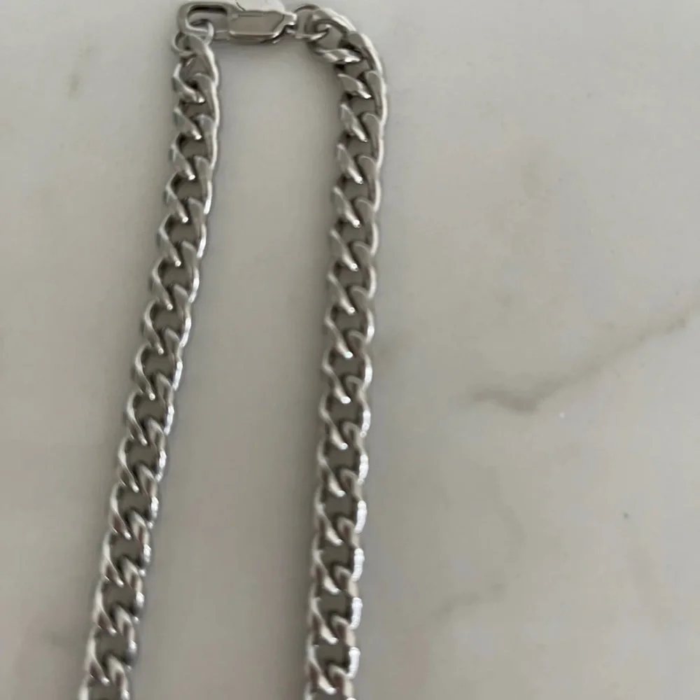 𝅺SILVER Cuban chain necklace 6 mm